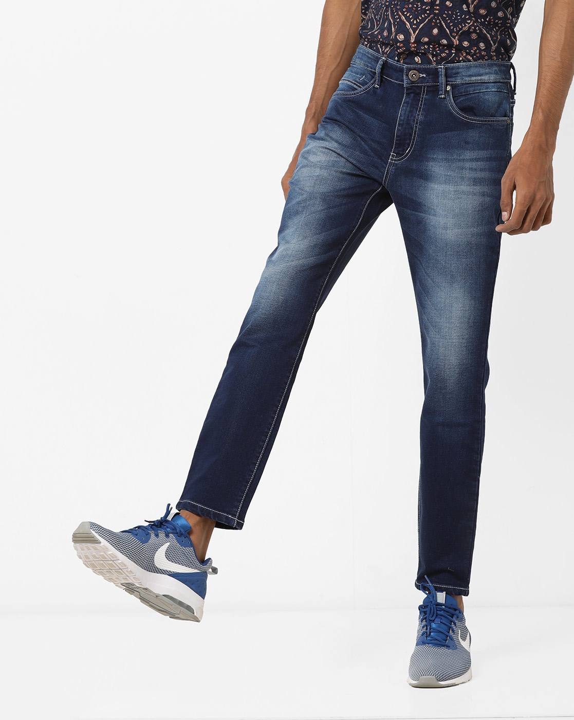 Buy Blue Jeans For Men By Dnmx Online Ajio Com