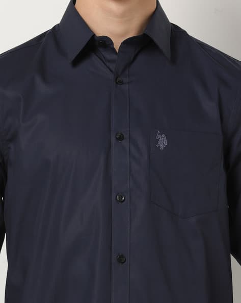 Textured Shirt with Patch Pocket (Image - 3)