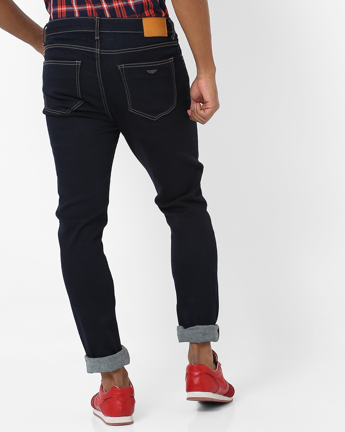 Represent Black and Red Tape Jeans – Wear Garson