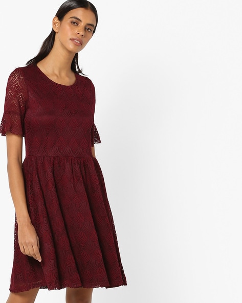 Vero moda 2024 maroon dress