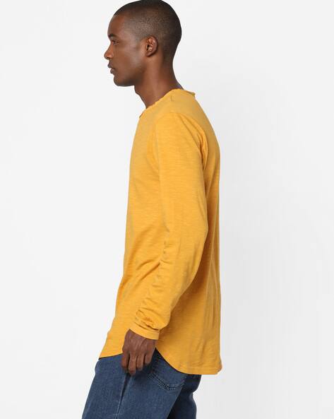 yellow longline t shirt