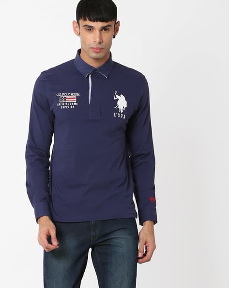 Slim Fit Full Sleeves Polo T-Shirt