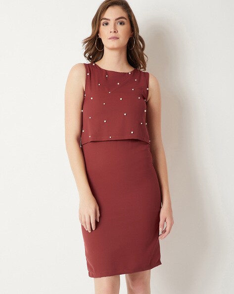 Buy Brick Red Dresses for Women by MISS ...