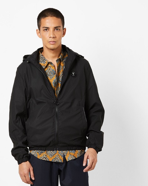 garage black bomber jacket