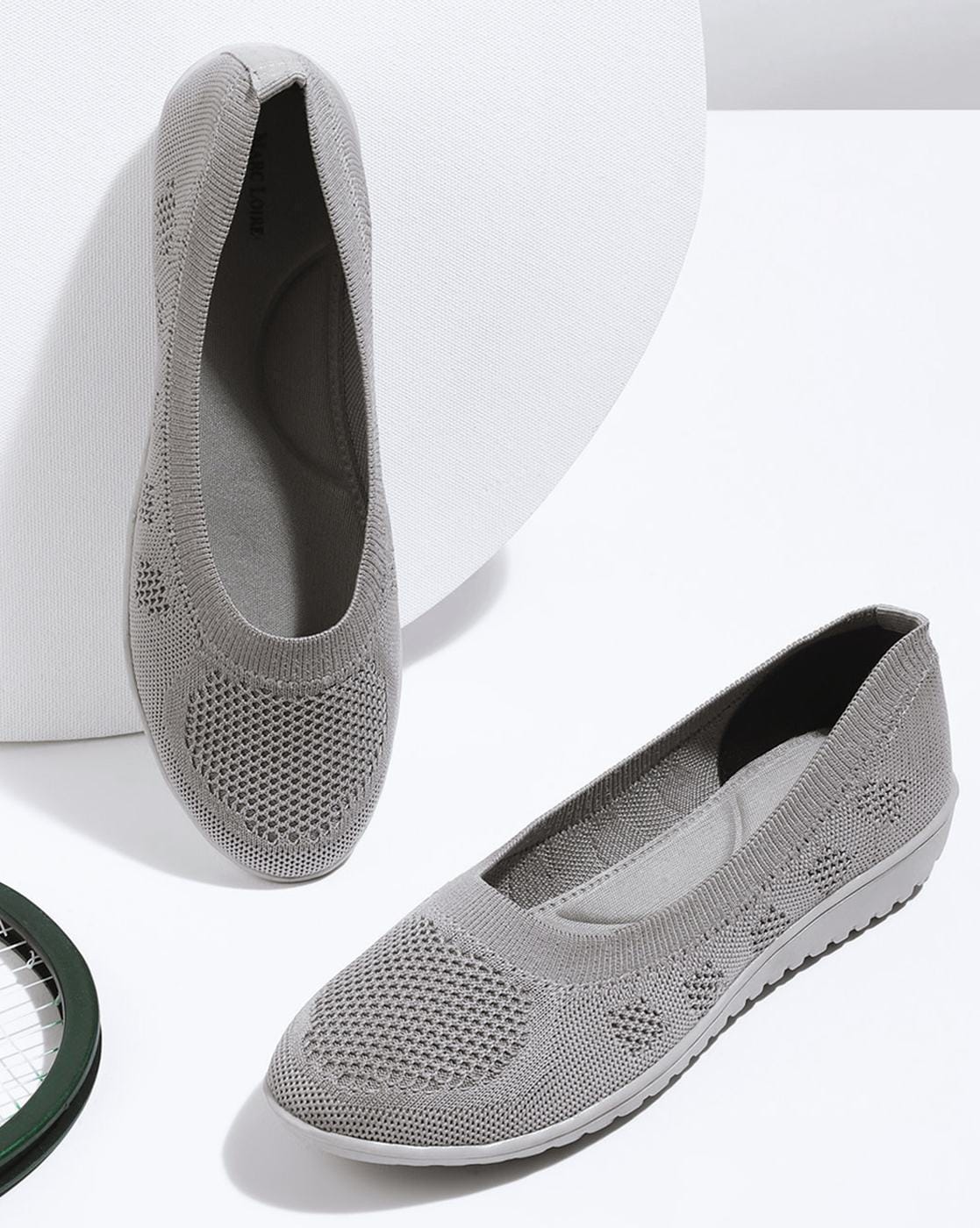 Grey Flat Shoes for Women by Marc Loire 