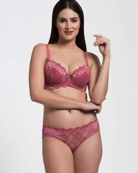 Buy Pink Lingerie Sets for Women by MakClan Online