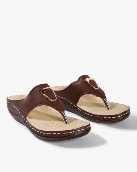 Buy Brown Flip Flop Slippers For Women By Comfort Toes Online