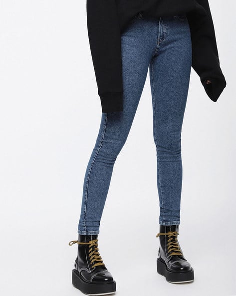 SLANDY Super Skinny Fit Regular Waist Clean Super-Stretch Jeans