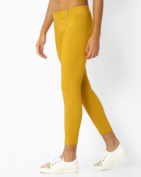 Buy Mustard yellow Leggings for Women by RIO Online 