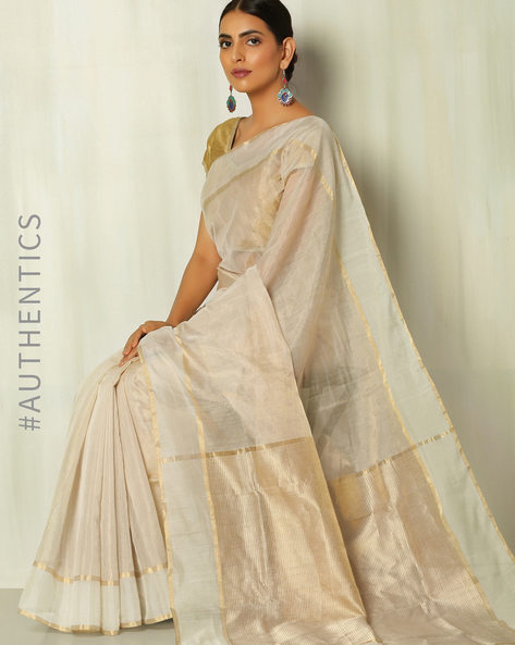 Ajrakh Chanderi Sarees -8 - Shop Online For Best Women's Clothing & Ethnic  Wear