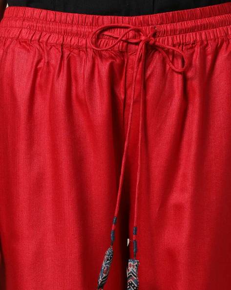 Buy Red Pants for Women by Indie Picks Online