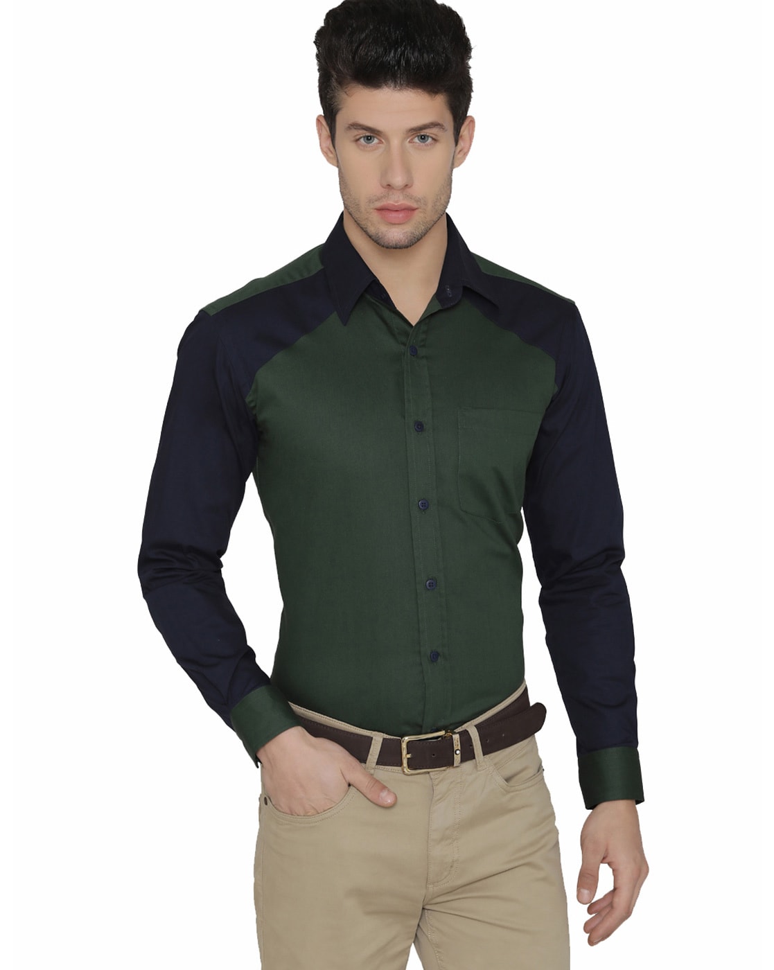 Buy Dark Green Shirts For Men By Dazzio Online Ajio Com