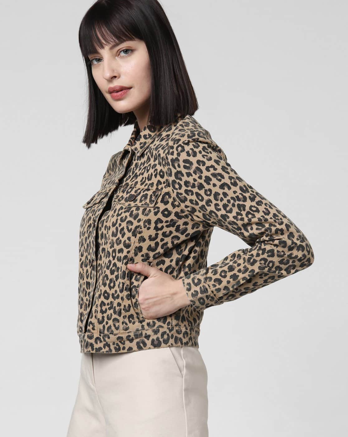 vero moda leopard print coat