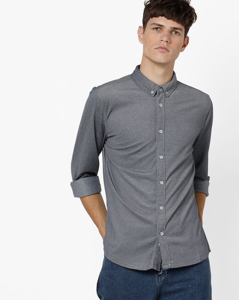 Buy Grey Shirts for Men by UNITED COLORS OF BENETTON Online