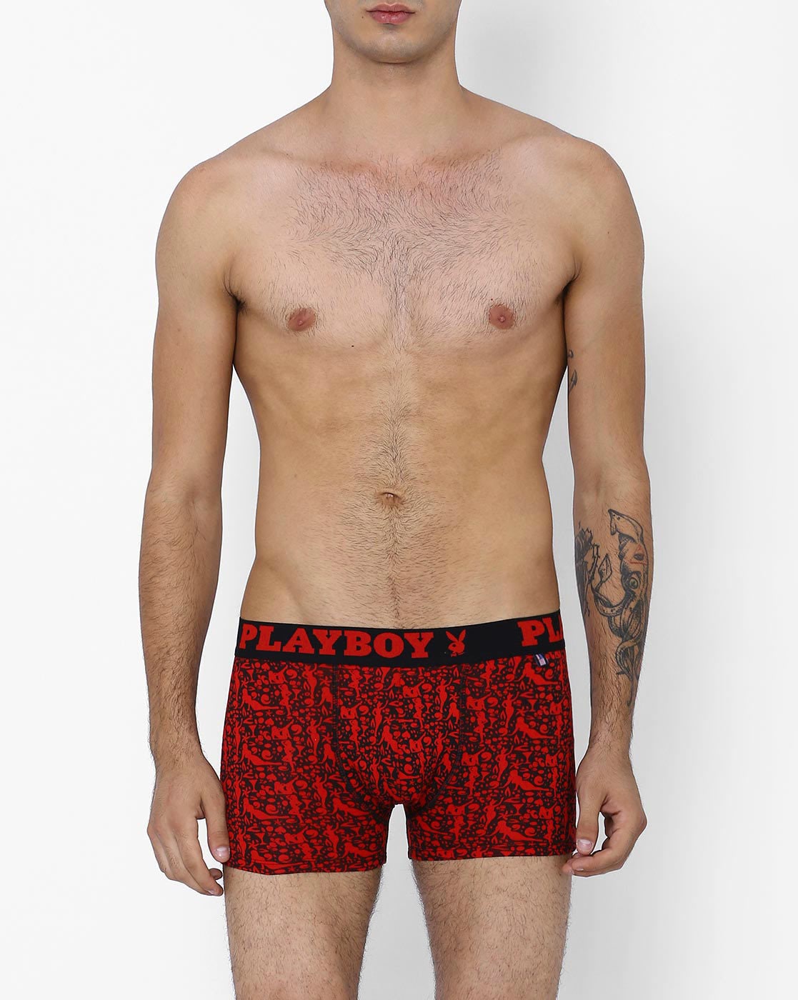 Playboy 3 Pairs Men's Sexy Lycra Classic Underwear Low Rise Trunks