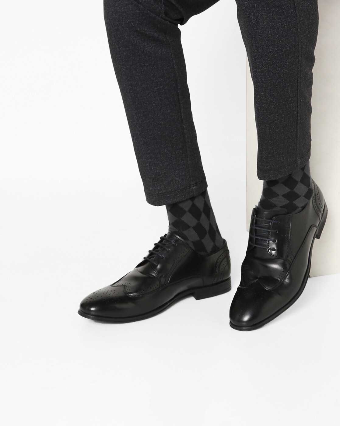 glossy black shoes