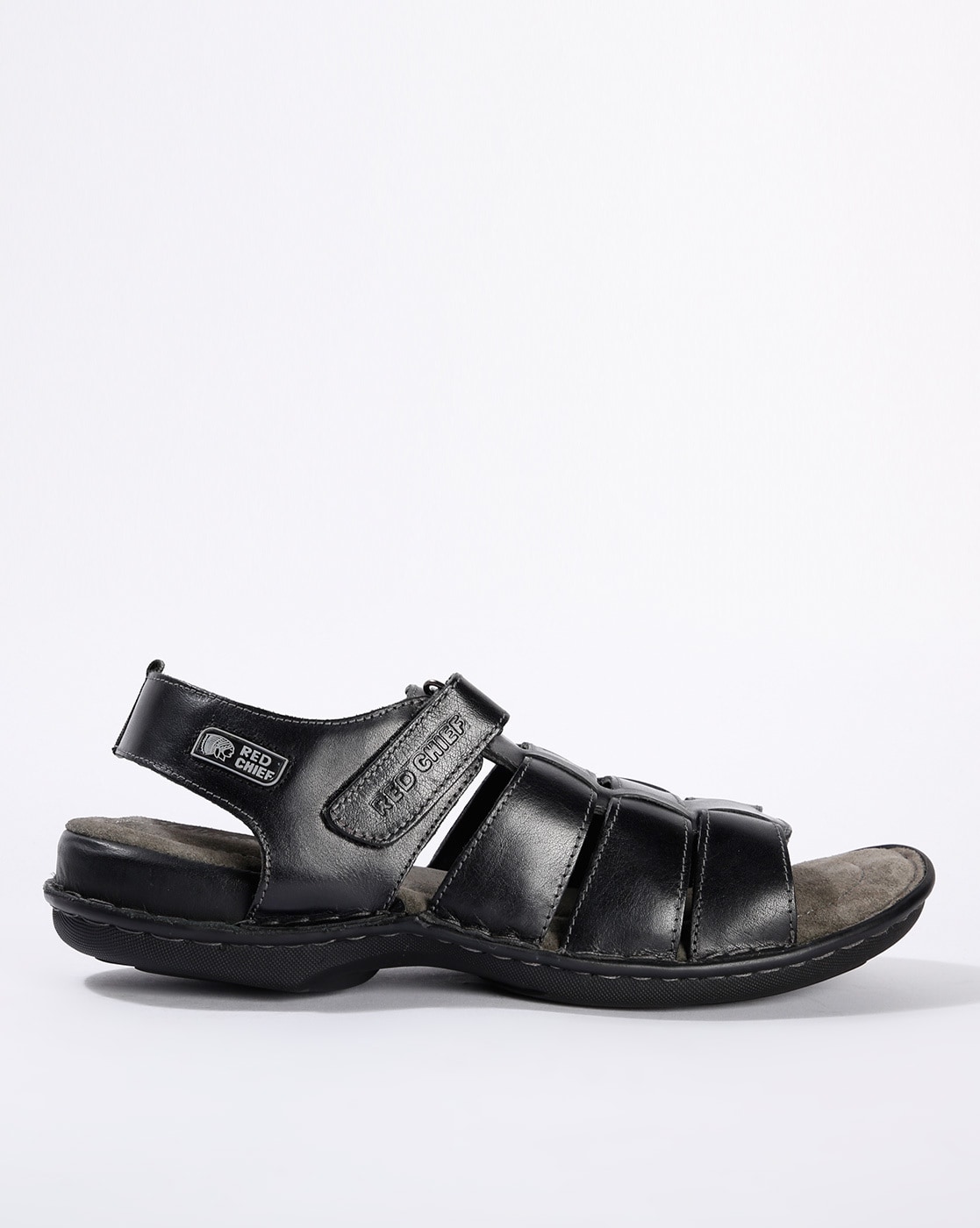 Red Chief Black Leather Sandals - Buy Red Chief Black Leather Sandals  Online at Best Prices in India on Snapdeal