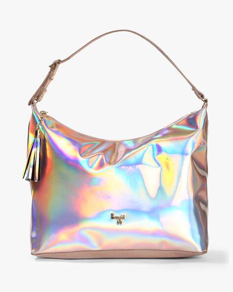silver metallic handbags