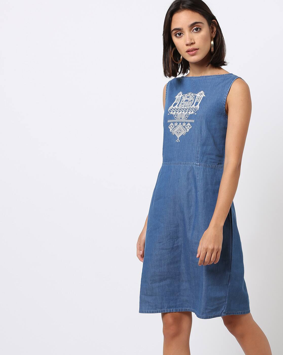 denim frock for girl