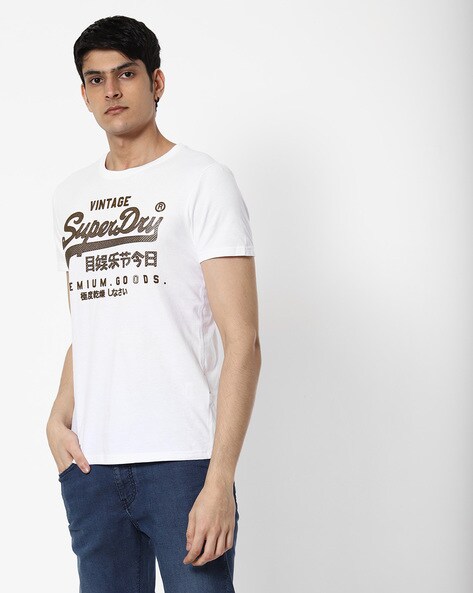 superdry white t shirt mens