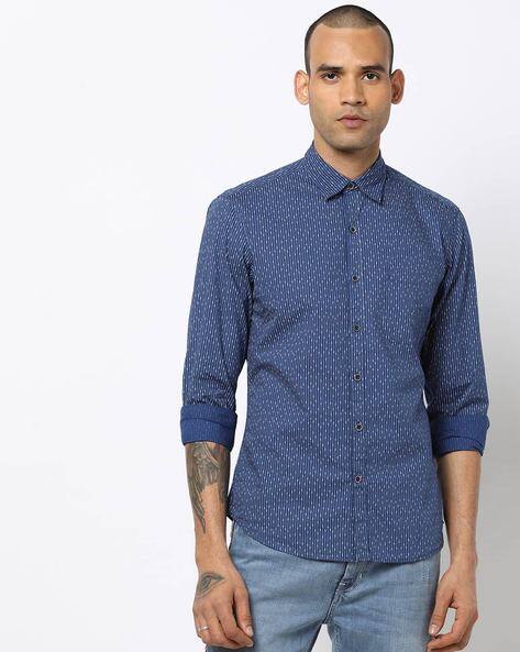 Buy Navy Blue Shirts for Men by JOHN 