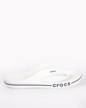 crocs bayaband white flip flops