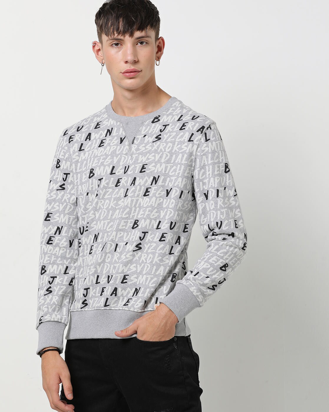 levi's grey sweatshirt mens