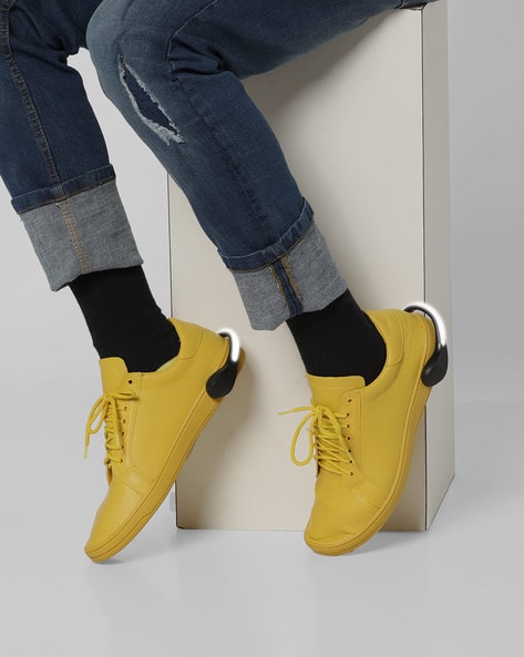 mustard yellow mens shoes