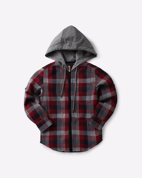 supreme Fur Trim Flannel Hooded Shirt（Supreme makes it
