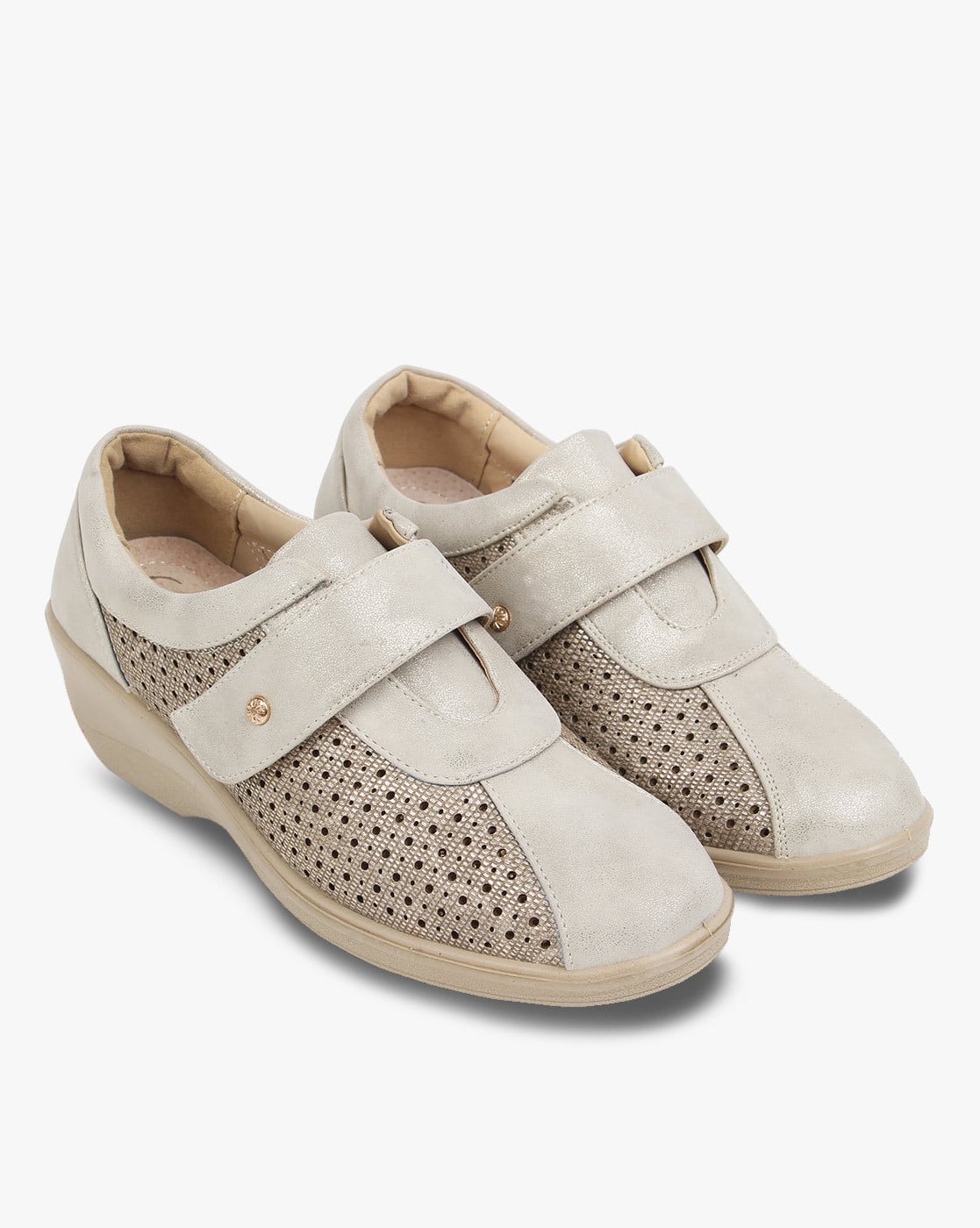 beige velcro shoes