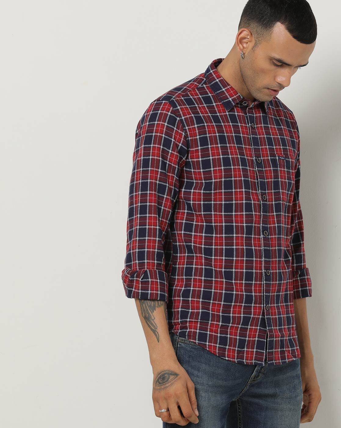 Red \u0026 Blue Shirts for Men by Pepe Jeans 