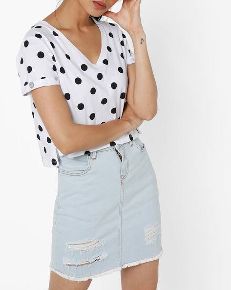 Buy Light Blue Skirts for Women by Blue Saint Online