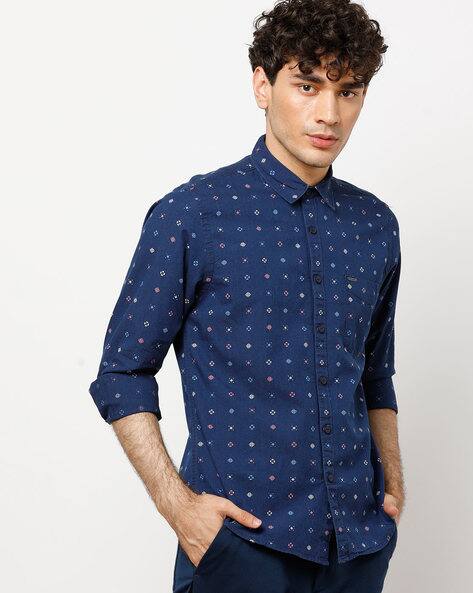 jeans printed shirt