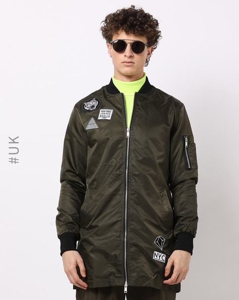 Brave soul shop longline bomber jacket