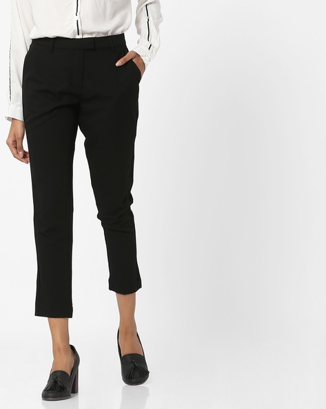 Black Faux Leather Skinny Trousers  Quiz Clothing