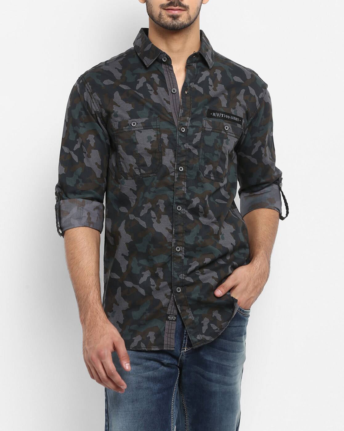 army print shirt online