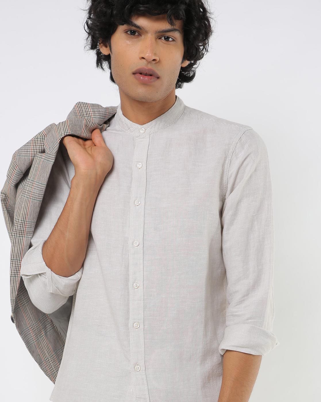 levi's mandarin collar shirt