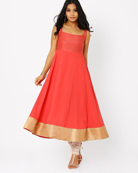 Nuria - Off White Sleeveless Anarkali Dress – Anuthi Fashion
