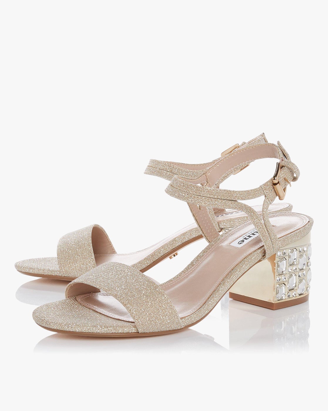 Buy Golden Heeled Sandals for Women by 