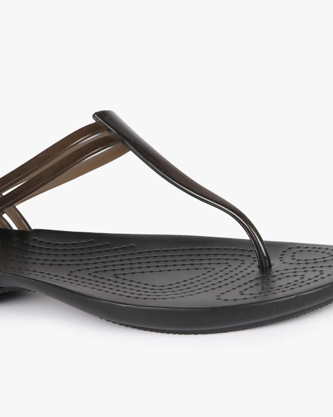 Buy Black Flat Sandals for Women by CROCS Online