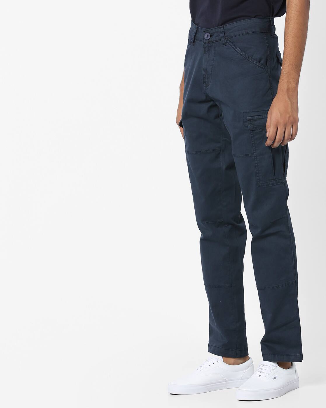 mens slim fit combat trousers