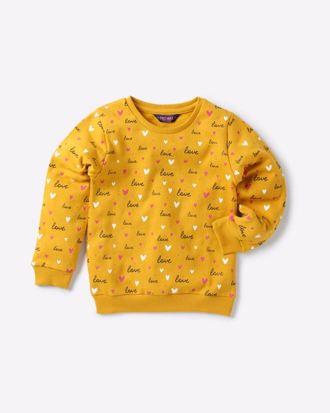 yellow sweatshirt for girls