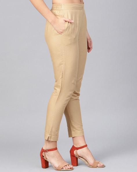 Buy Blue Ankle Length Trousers Online - W for Woman