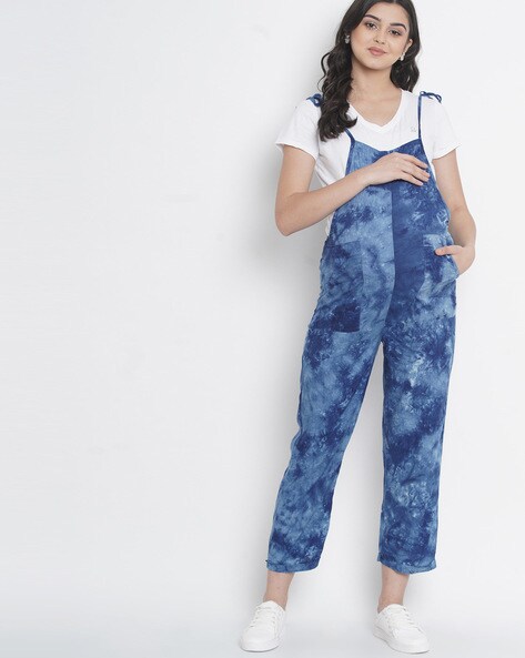 Women Blue Dress Dungarees - Buy Women Blue Dress Dungarees online in India