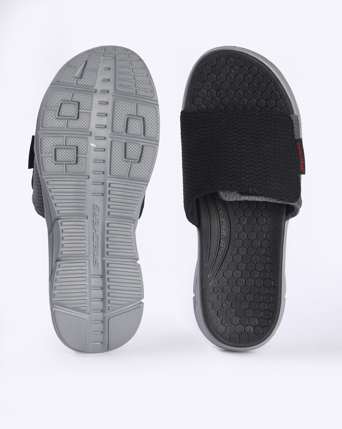 Buy Black Grey Flip Flop Slippers for Men by Skechers Online