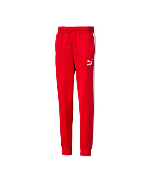 red puma track pants