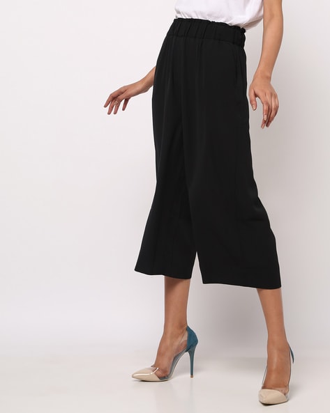 Buy Black Trousers & Pants for Women by Fig Online