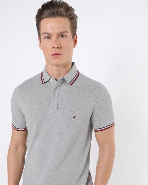 tommy hilfiger grey polo