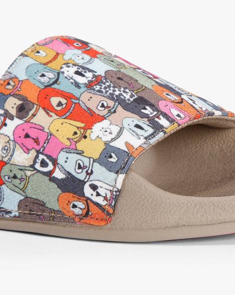 Skechers dog print online slippers