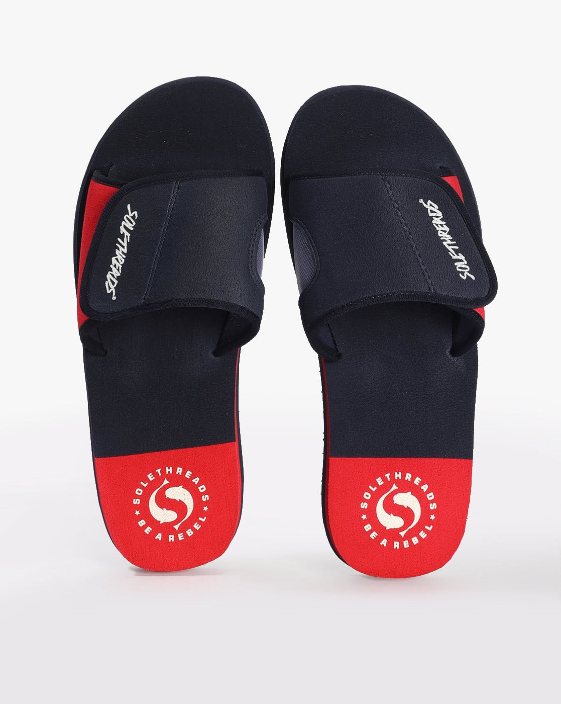 Solethreads Brand Solethread Slippers Buy Navy Blue Red Flip Flop Slippers  For Men By Solethreads